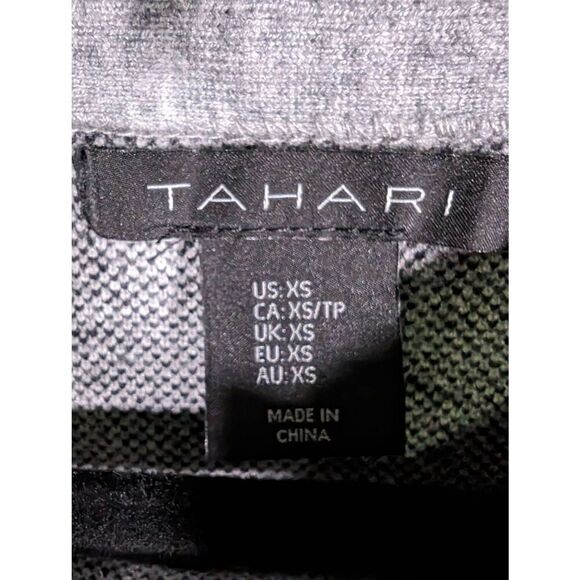 Tahari Leopard Sweater Animal Print Cuffed Sleeves Size XS - Picture 3 of 5